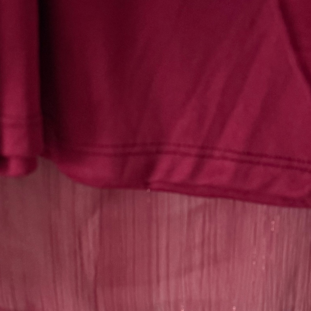 LC Lauren Conrad Maroon Shimmery Sheer Lined Blouse 🔮 Size 3X 🔮 NEW WITH TAGS - Picture 5 of 7